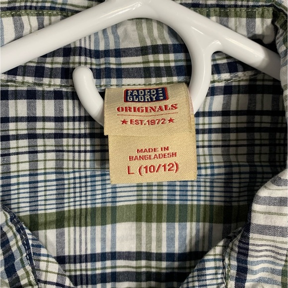 Faded Glory Boys Plaid Button Down - Picture 3 of 3